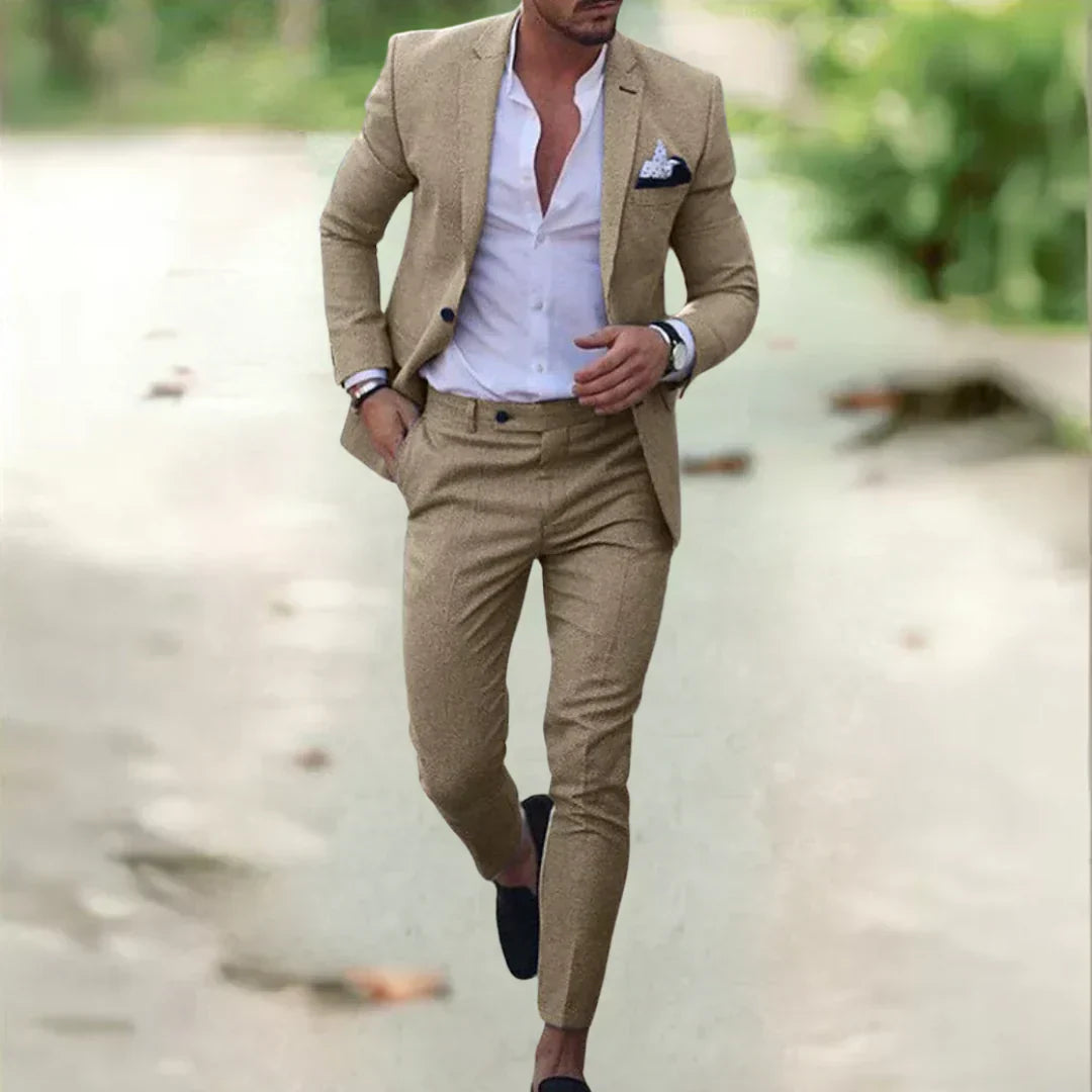 Men's slim fit summer suit