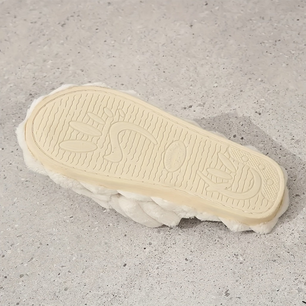 Open cross-strap slippers for women