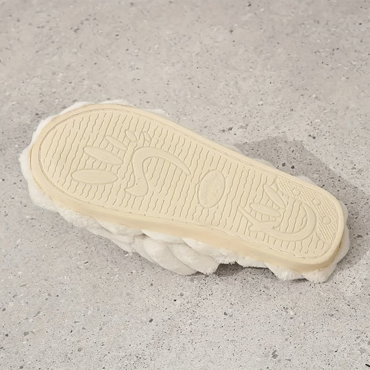 Open cross-strap slippers for women