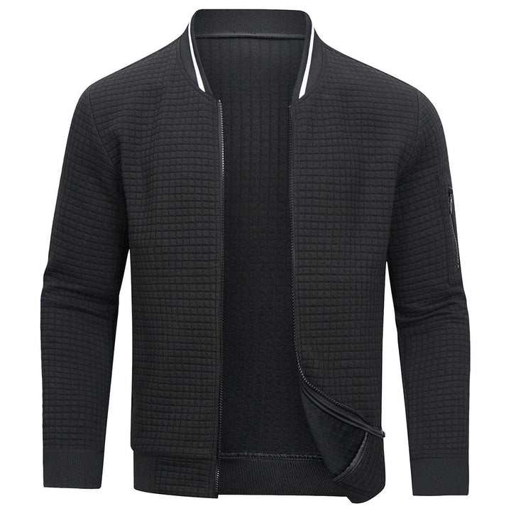 Men's cardigan with zipper and minimalist design 