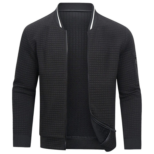 Men's cardigan with zipper and minimalist design 