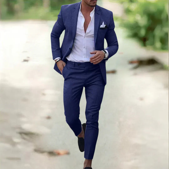 Men's slim fit summer suit