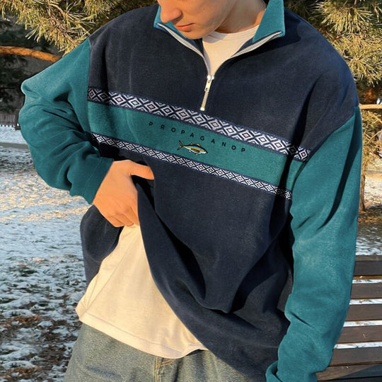 Men's Knit Sweater with Classic Cut