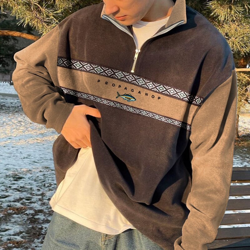Men's Knit Sweater with Classic Cut