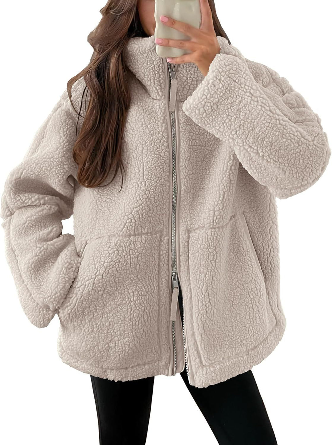 Women's Teddy Jacket with Zipper for Winter and Autumn