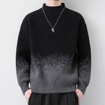 Herren Pullover Grobstrick Mit Farbverlauf
