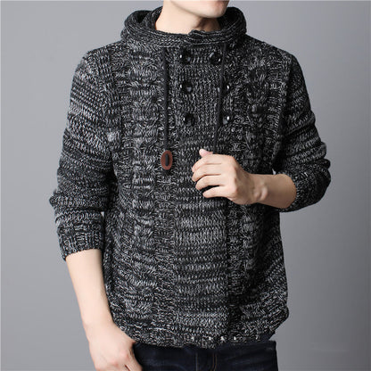 Herren Grobstrick Kapuzenpullover Mit Strukturierter Passform