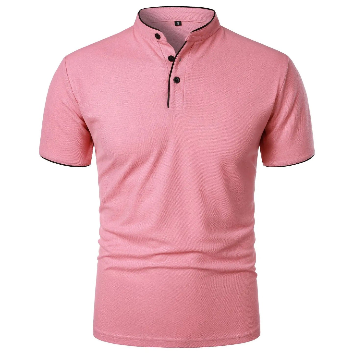 Poloshirt für Herren mit Stehkragen im Mandarin-Stil