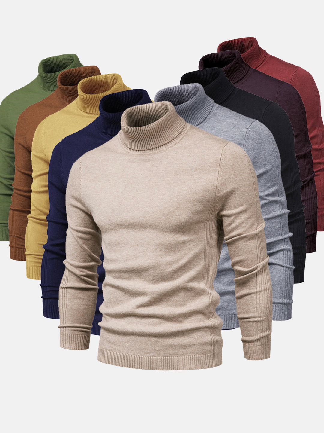 Men's roll-neck sweater with a timeless design