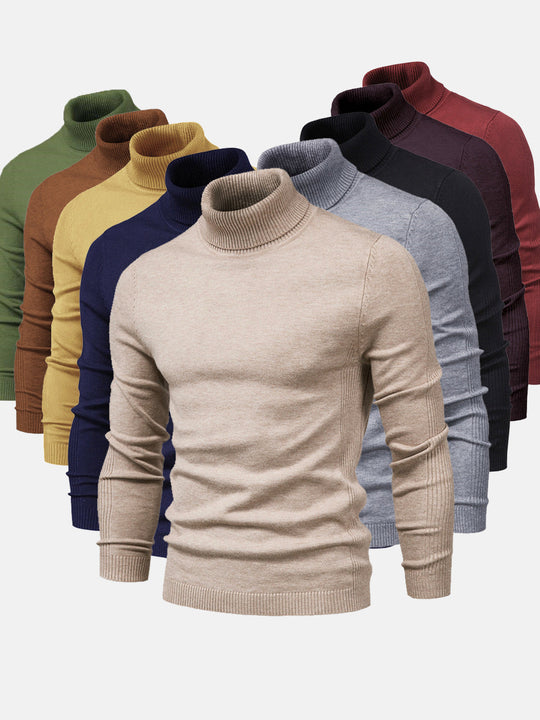 Men's roll-neck sweater with a timeless design