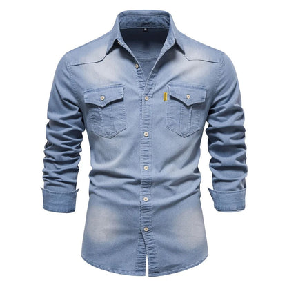 Jeanshemd für Herren im Western-Stil