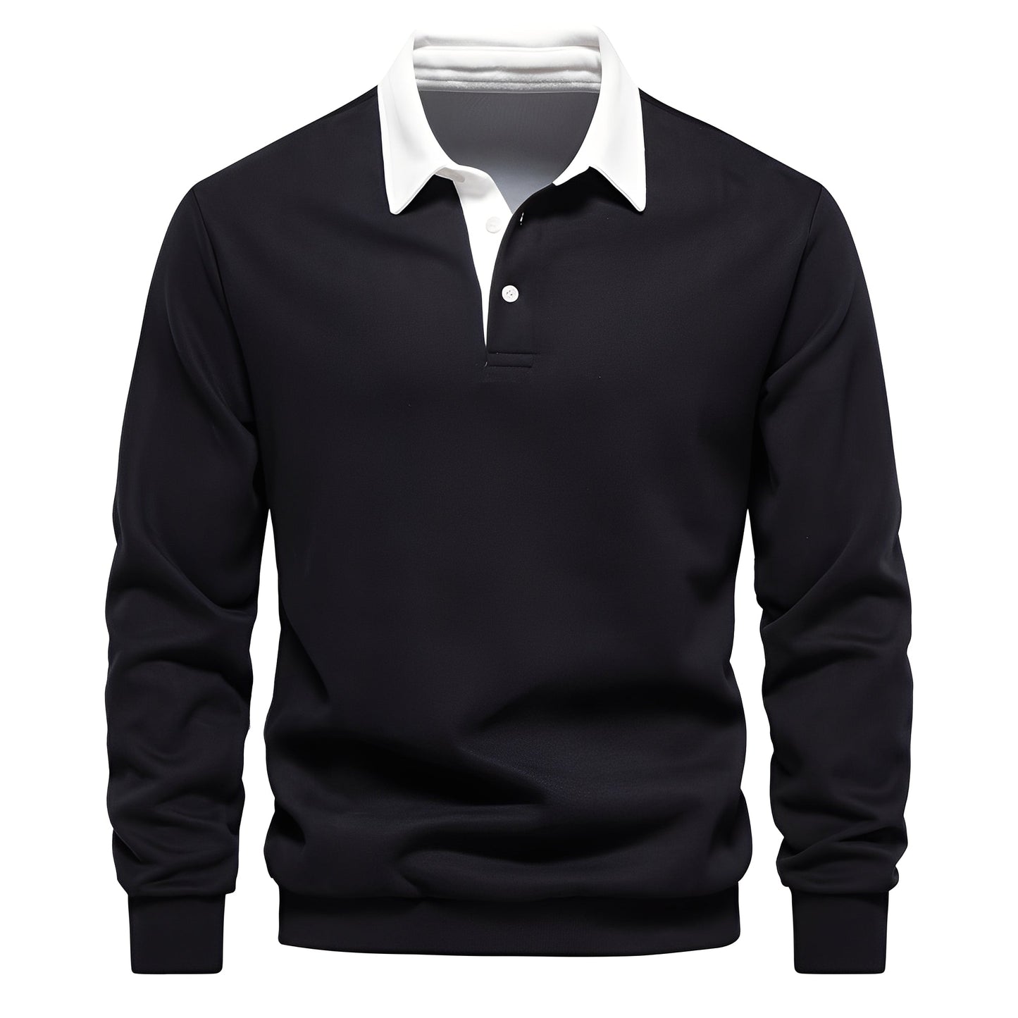 Langarm-Poloshirt für Herren mit Umlegekragen