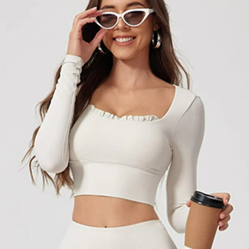 Women's Pilates Set with Ruffle Details