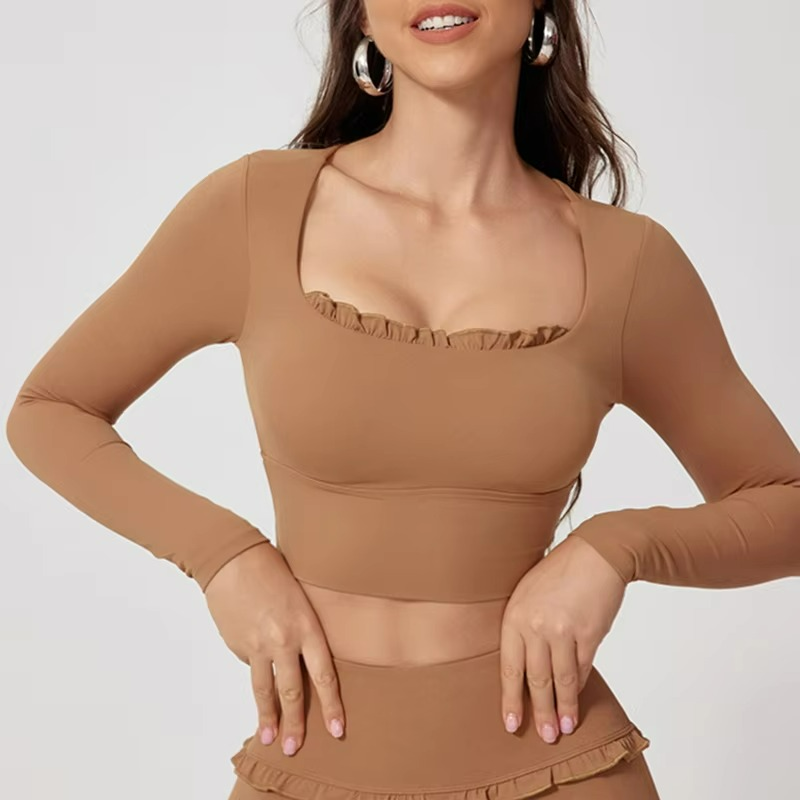 Women's Pilates Set with Ruffle Details