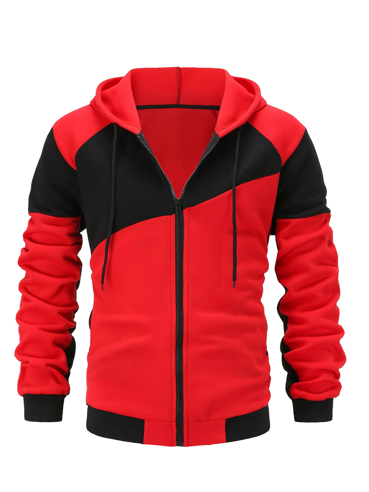 Herren-Kapuzenjacke mit geschlossenem Reißverschluss