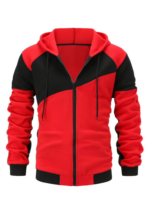 Herren-Kapuzenjacke mit geschlossenem Reißverschluss