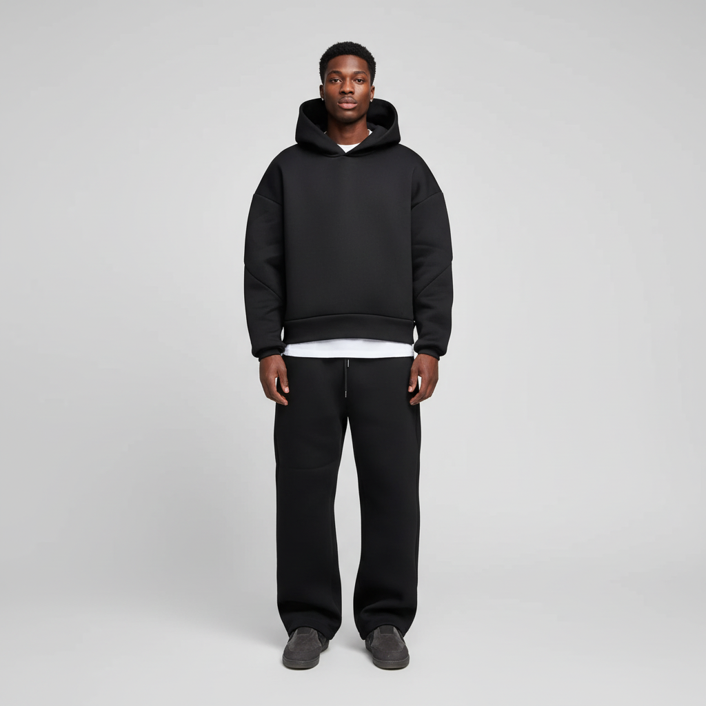 Oversized hooded tracksuit for men 
