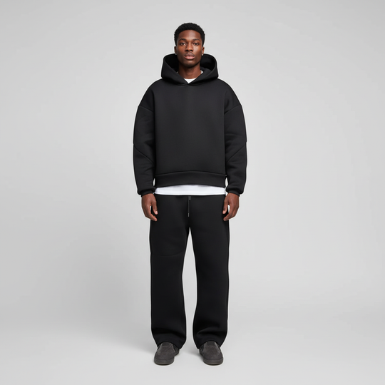 Oversized hooded tracksuit for men 