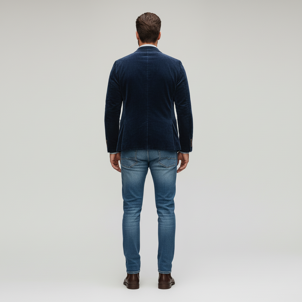 Vintage-style blazer and vest set for men