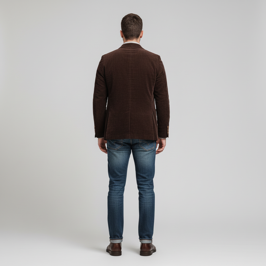 Vintage-style blazer and vest set for men