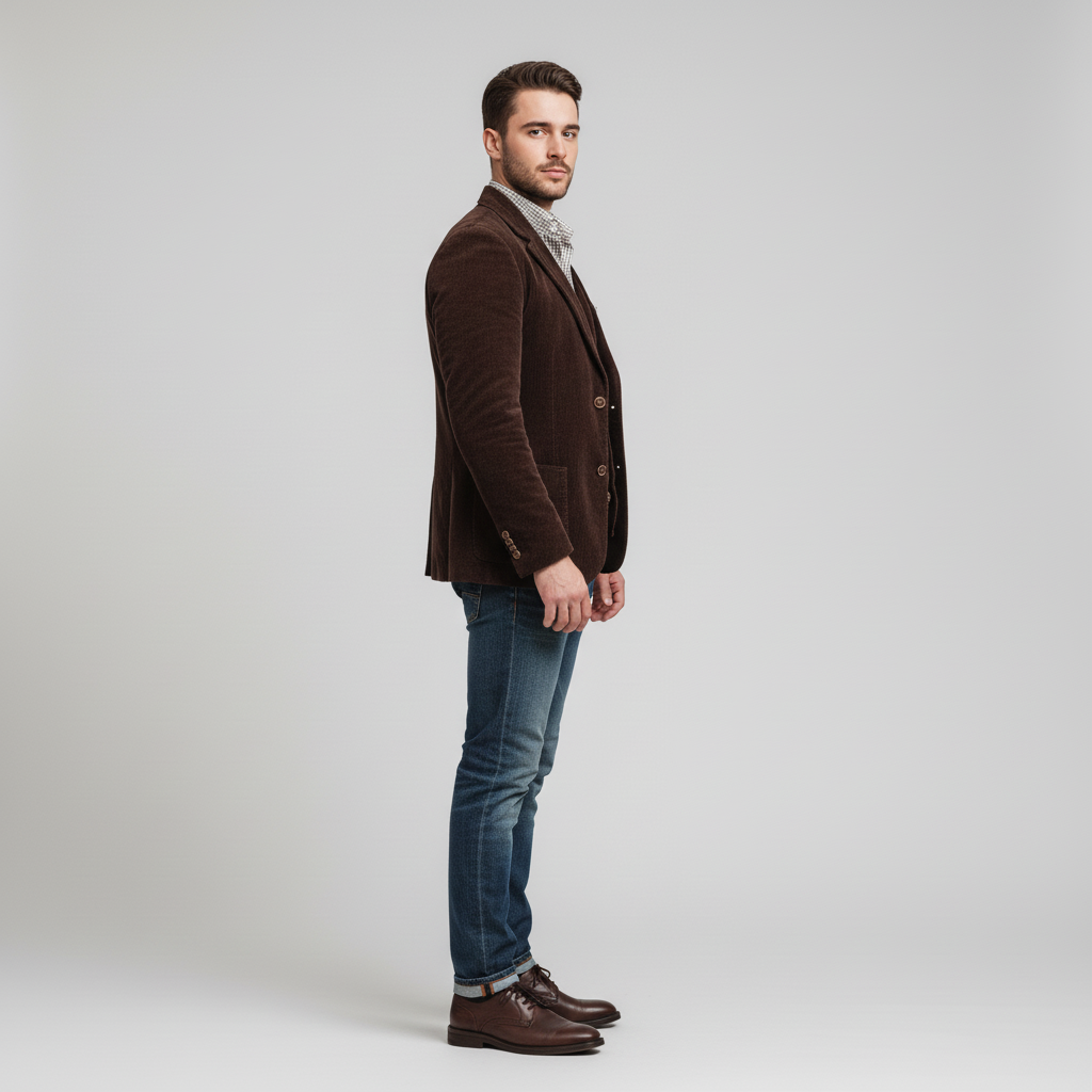 Vintage-style blazer and vest set for men