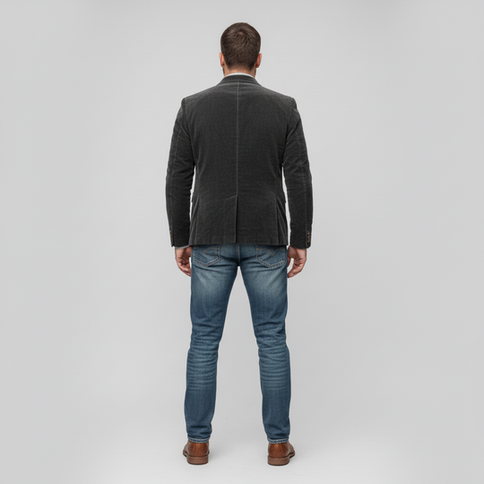 Vintage-style blazer and vest set for men