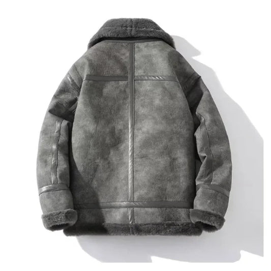 Gefütterte Herrenjacke mit Stehkragen und Fleecefutter
