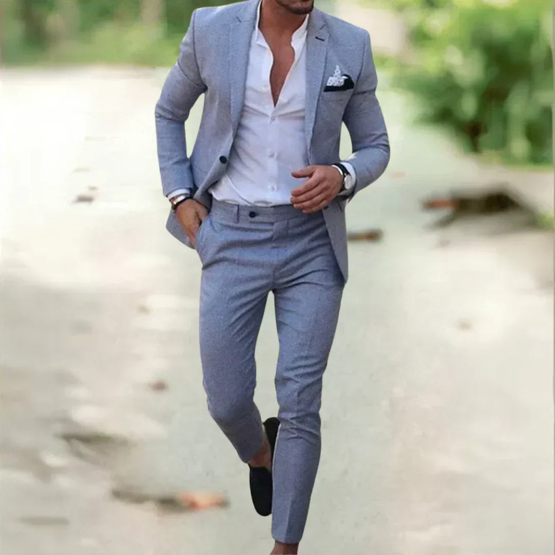 Men's slim fit summer suit