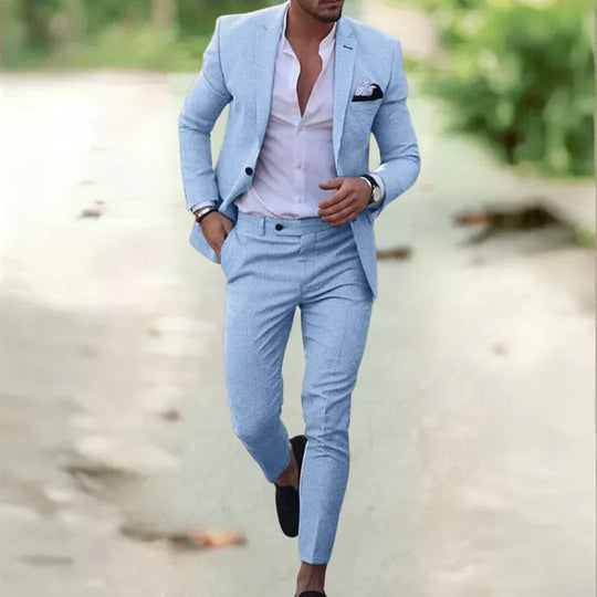 Men's slim fit summer suit