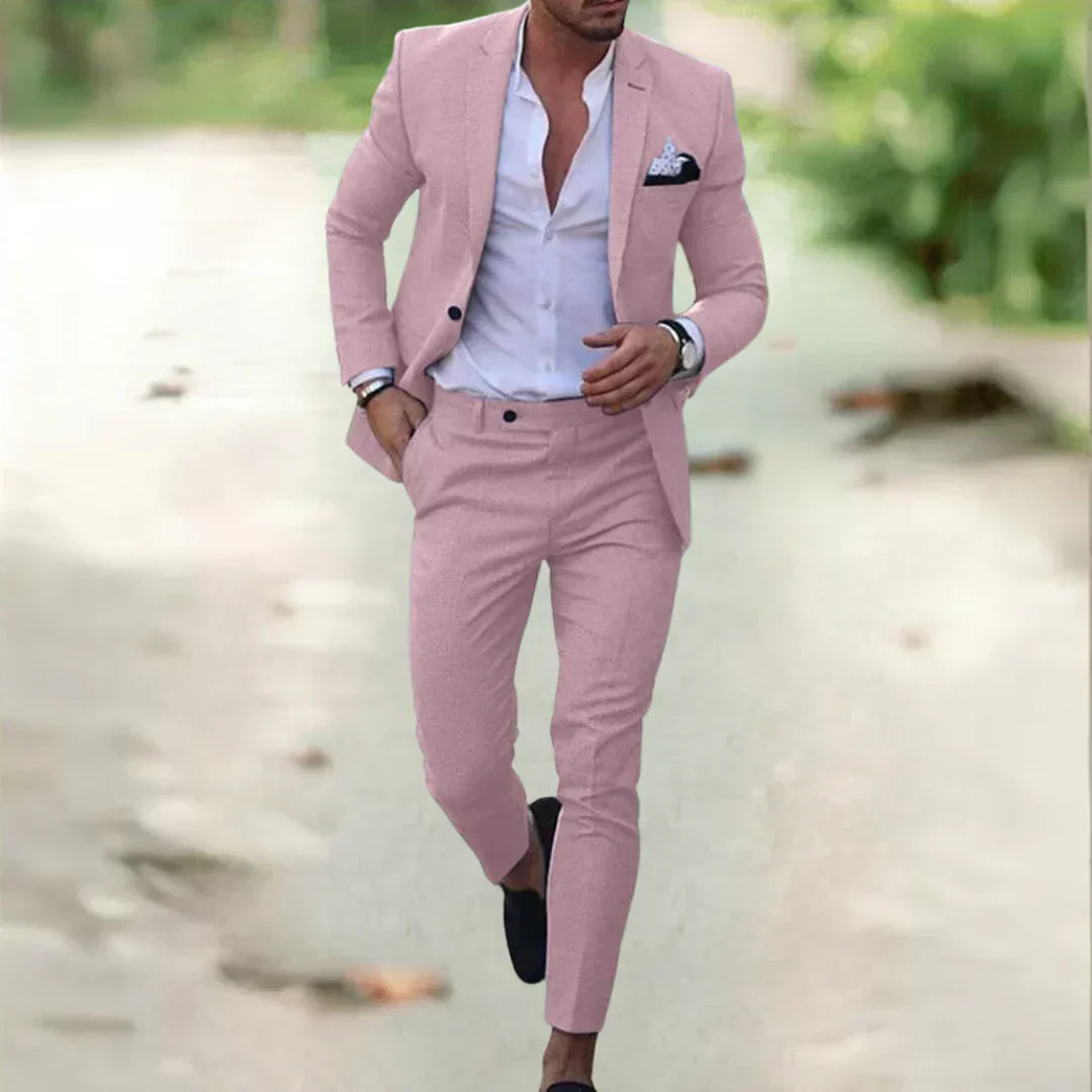 Men's slim fit summer suit