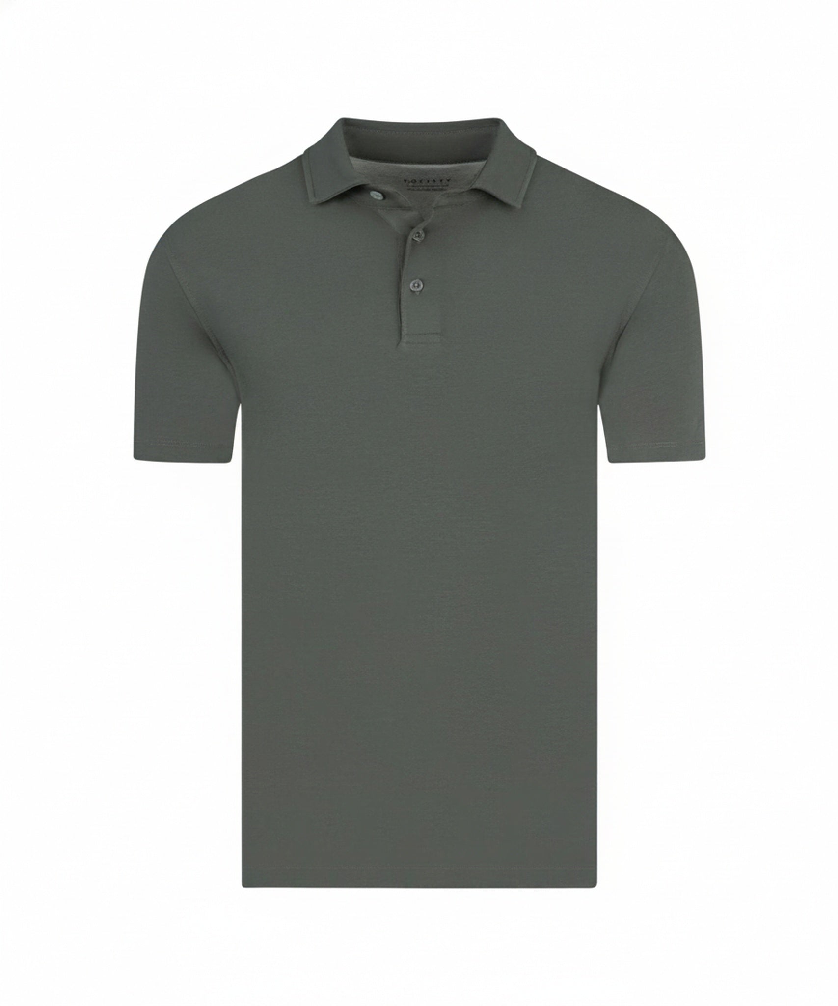 Men's short sleeve polo shirt with classic collar front view