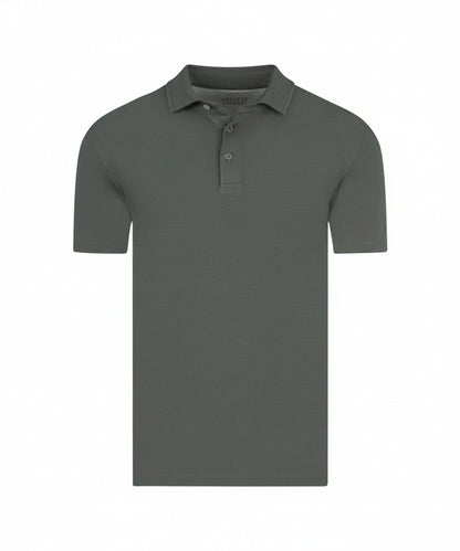 Men's short sleeve polo shirt with classic collar front view