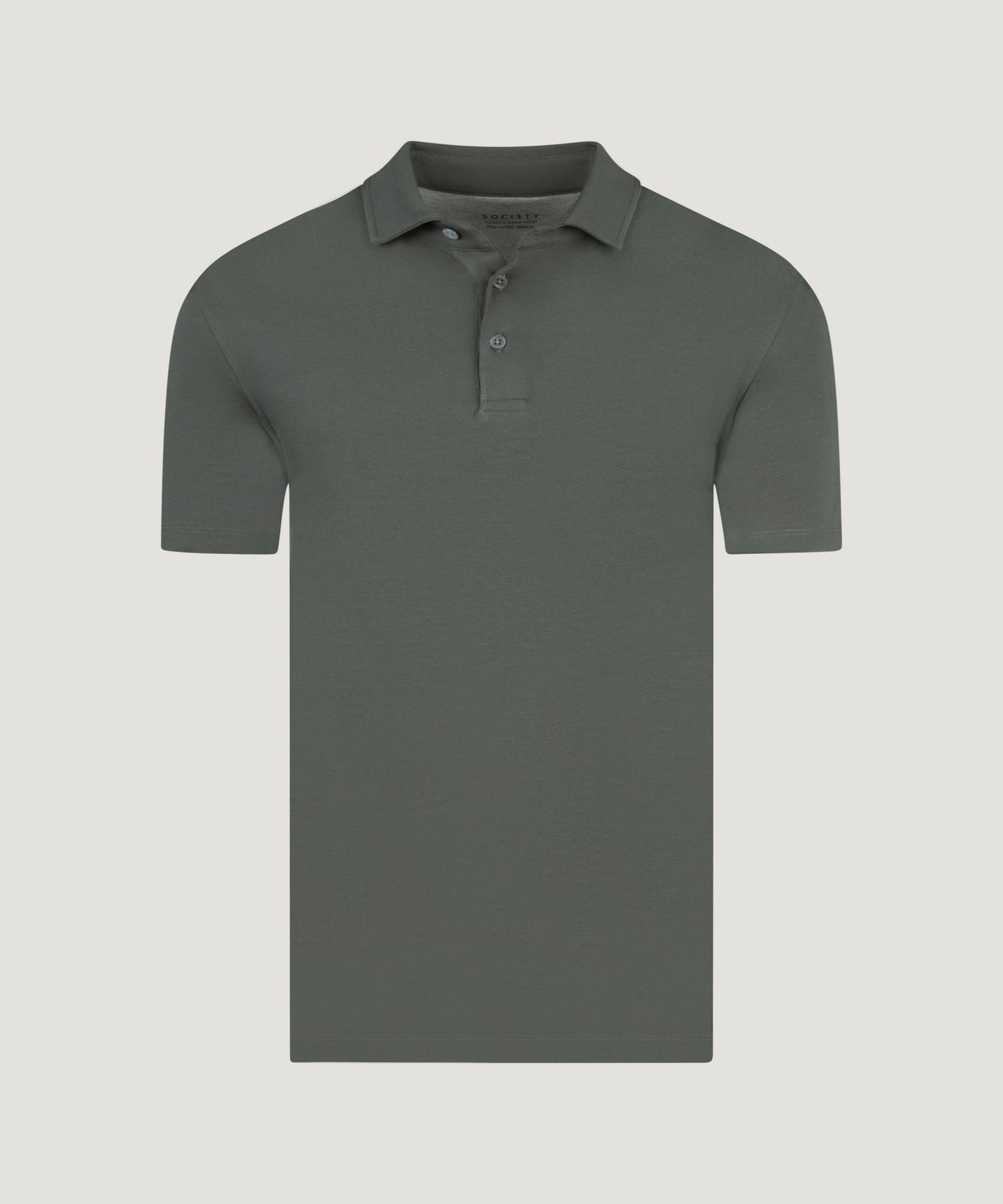 Men's polo shirt with short sleeves and classic collar back view