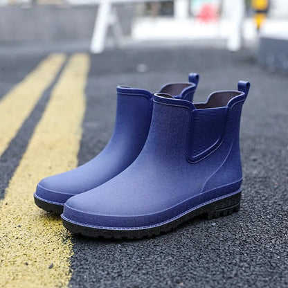 Herren Gummistiefel Wasserdicht Schwarz