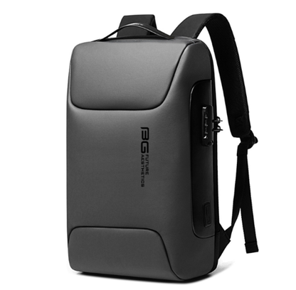Laptoprucksack mit verdeckten Reißverschlüssen und USB-Durchführung