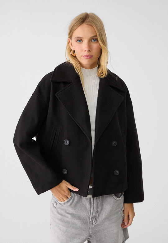 Women's Short Coat with Elegant Silhouette