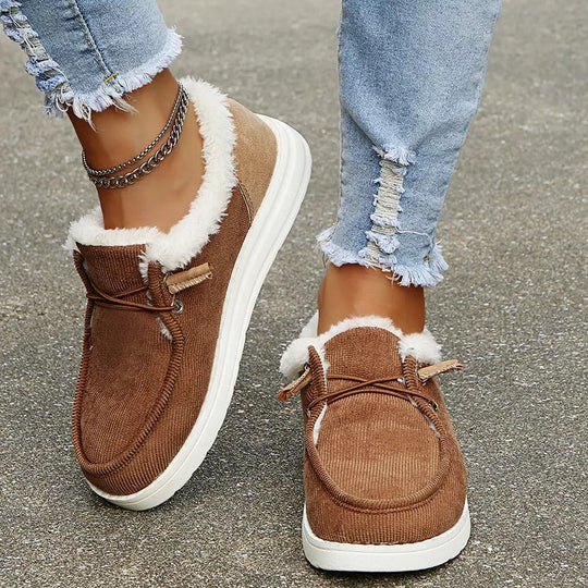 Women's Winter Slip-On Shoes with Faux Fur
