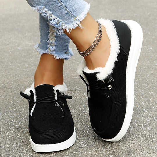 Women's Winter Slip-On Shoes with Faux Fur