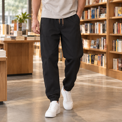 Konisch geschnittene Hose aus Baumwollmischung für Herren