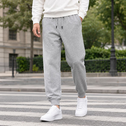 Joggerhose aus weichem Gewebemix mit elastischem Bund