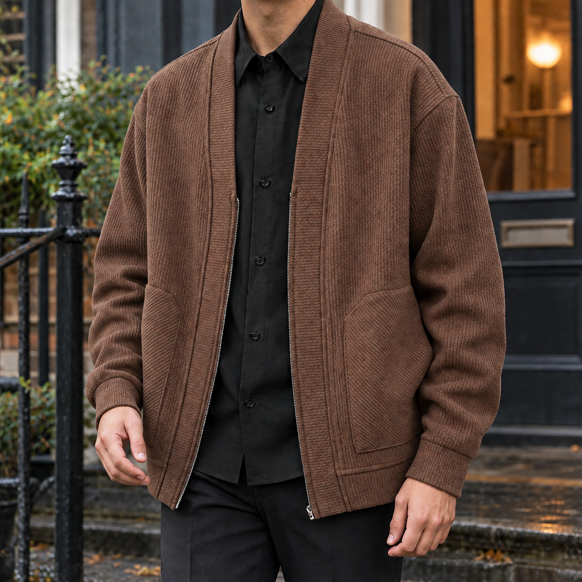 Damen-Strickjacke mit Reißverschluss als vielseitige Lage für Alltag und Übergangszeit