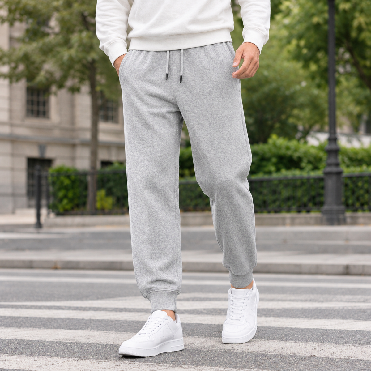 Joggerhose Aus Weichem Gewebemix Mit Bündchen
