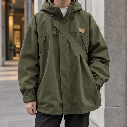 Herrenjacke Mit Kapuze Aus Weicher Webstoffmischung Für Alltag Und Büro