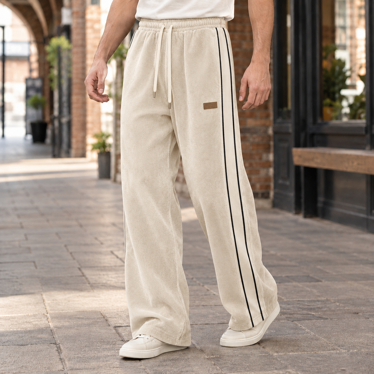 Damenhose mit weitem Bein als vielseitig kombinierbares Kleidungsstück