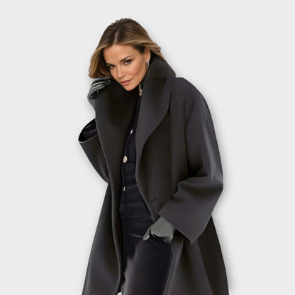 Damen Winddichte Wolljacke Mit Eleganter Passform