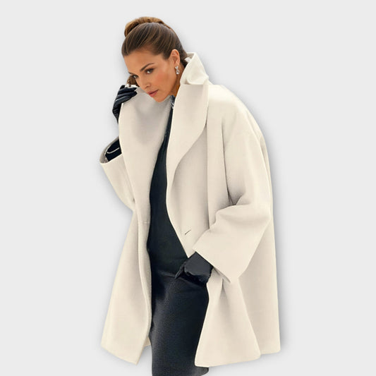 Damen Winddichte Wolljacke Mit Eleganter Passform