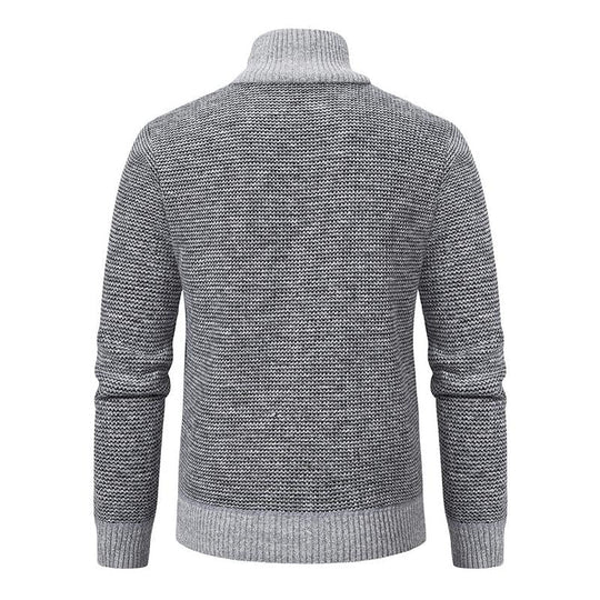 Men's Hybrid Pullover with Classic Collar and Zipper