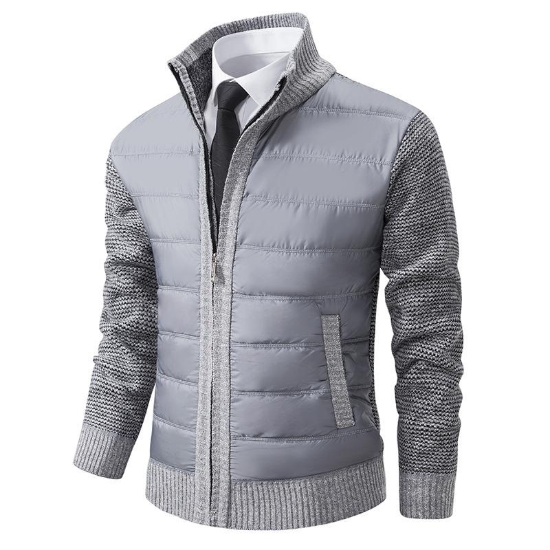Men's Hybrid Pullover with Classic Collar and Zipper