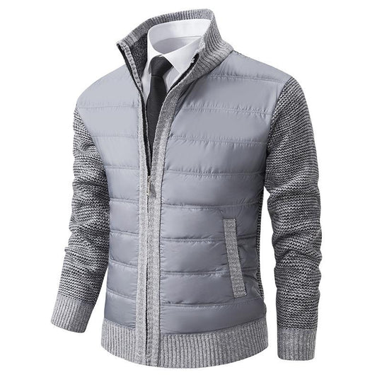 Men's Hybrid Pullover with Classic Collar and Zipper