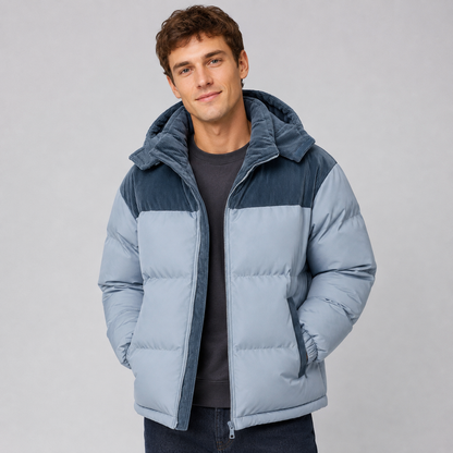 Herren Oversize Steppjacke Mit Kapuze
